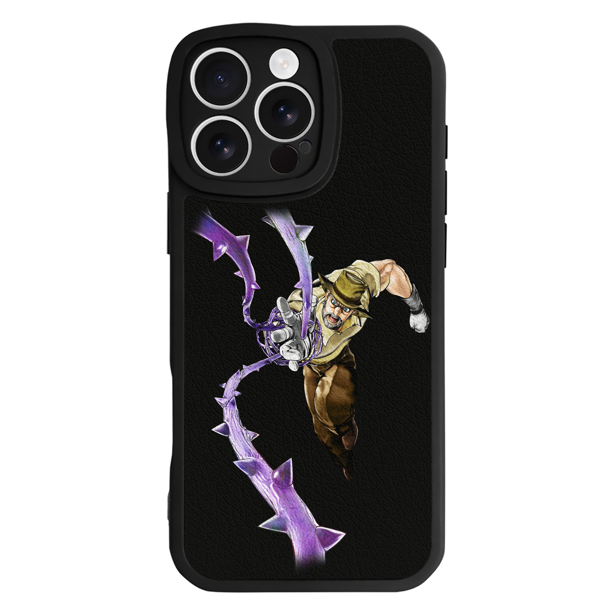 （画像用） ジョジョの奇妙な冒険 ジョセフ?ジョースター JoJo's Bizarre Adventure Joseph Joestar 【iPhone 16シリーズ対応】シリコンスマホケース（レザー調） 材質：シリコン
